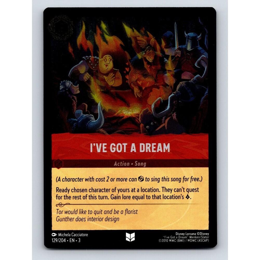 Ive Got A Dream Action Song Unique Colorful Disney Lorcana Lyrics